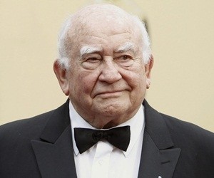 Ed Asner wearing black bow tie and formal suit