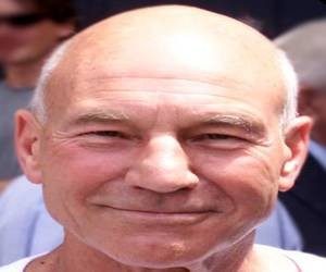 Patrick Stewart happy